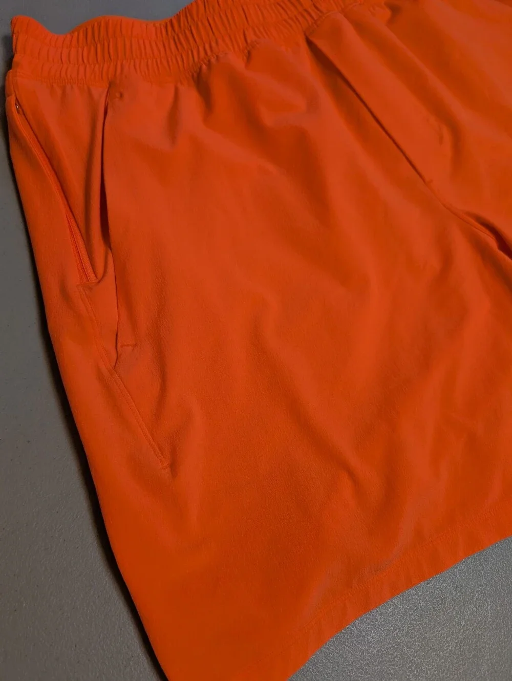 Lululemon orange Pace Breaker shorts, XL